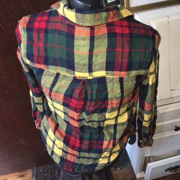 American Eagle Ah-mazingly soft lumberjack flannel boyfriend fit XS shirt - Picture 2 of 3